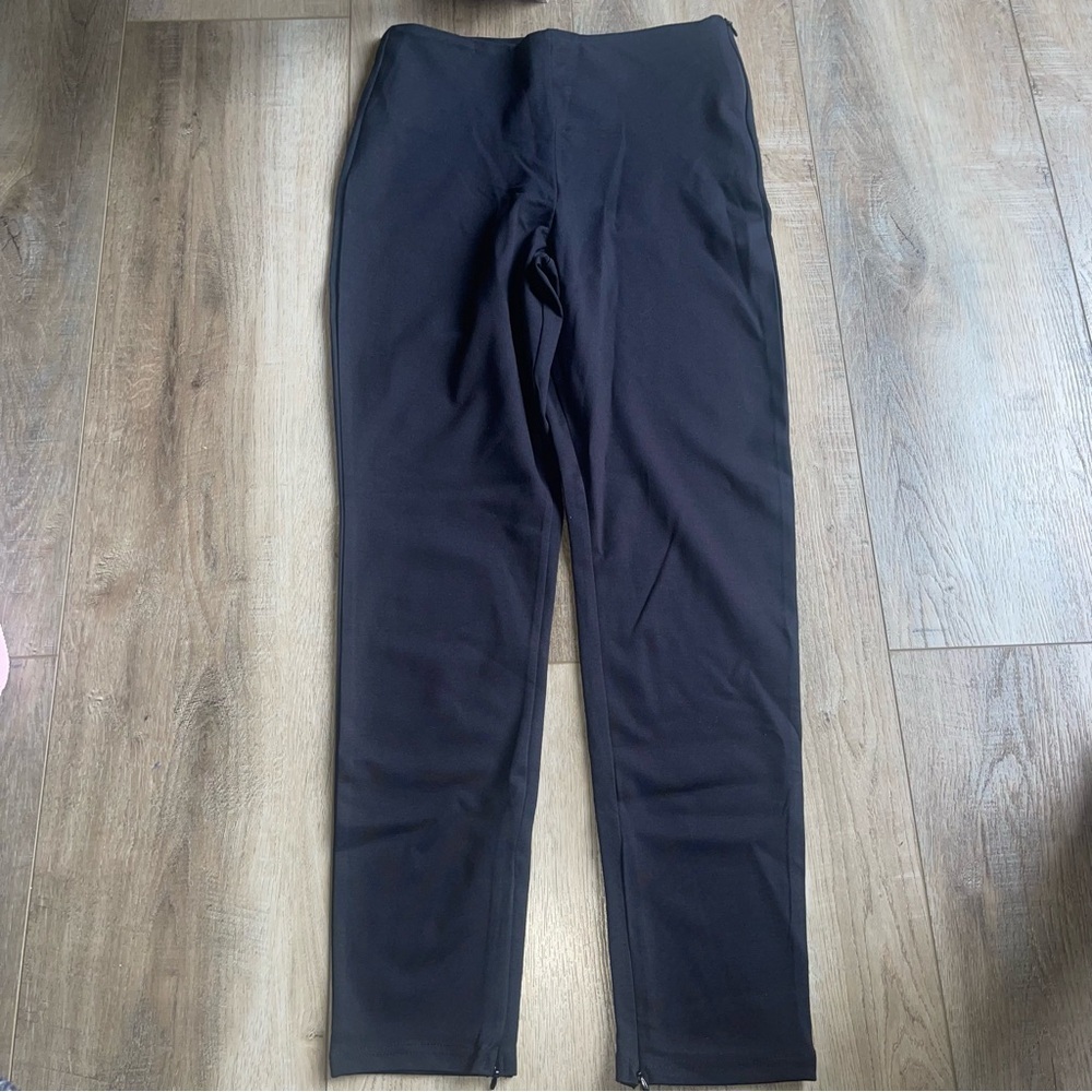 Fabletics pointe skinny zip split pants black womens size large